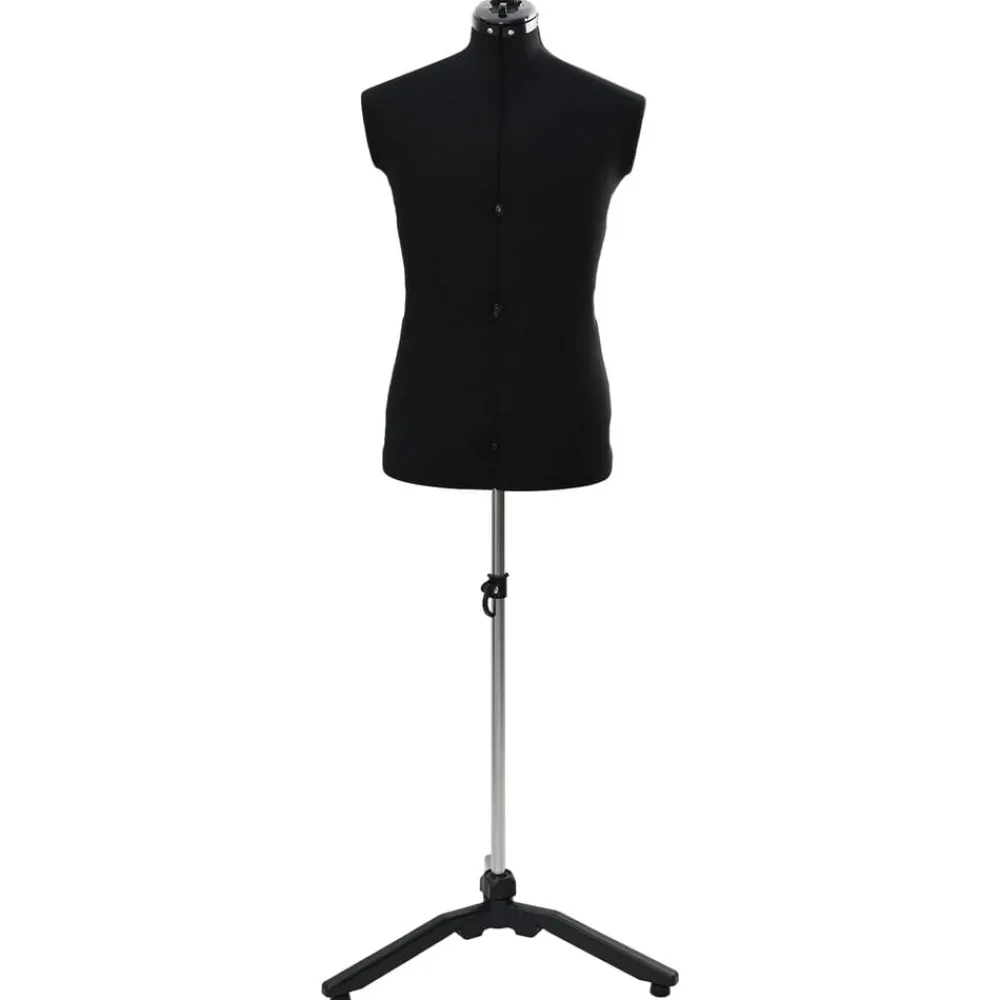 Arts & Loisirs-vidaXL Forme de robe ajustable homme 37.5-45.5 pouces tissu Noir