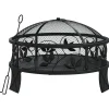 Cheminées-vidaXL Foyer avec tisonnier 50 cm XXL acier