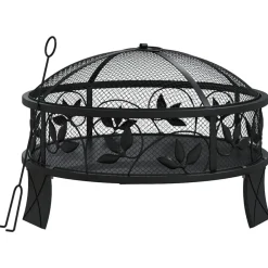 Cheminées-vidaXL Foyer avec tisonnier 50 cm XXL acier
