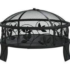 Cheminées-vidaXL Foyer avec tisonnier 50 cm XXL acier