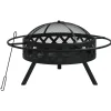 vidaXL Foyer avec tisonnier 70 cm XXL acier
