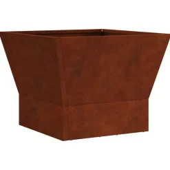 Cheminées-vidaXL Foyer de cheminée Marron 40 x 40 x 35 cm Acier patiné Acier corten/marron