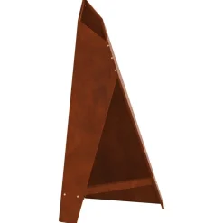 vidaXL Foyer de cheminée Marron 58 x 40 x 100 cm Acier patiné
