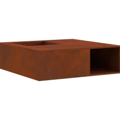 Cheminées-vidaXL Foyer de cheminée Marron 100 x 100 x 30 cm Acier patiné Acier corten/marron