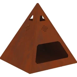 Cheminées-vidaXL Foyer de cheminée Marron 50 x 50 x 51 cm Acier patiné Acier corten/marron