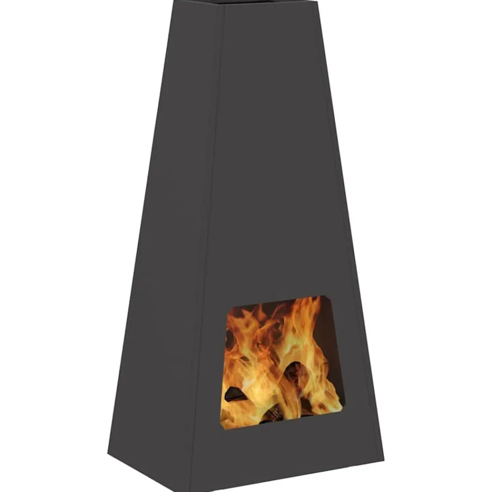 Cheminées-vidaXL Foyer de cheminée Noir 50 x 35 x 100 cm Acier Acier laminé à froid/noir