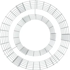 Cheminées-vidaXL Foyer en gabion Ø 50 cm Fer galvanisé