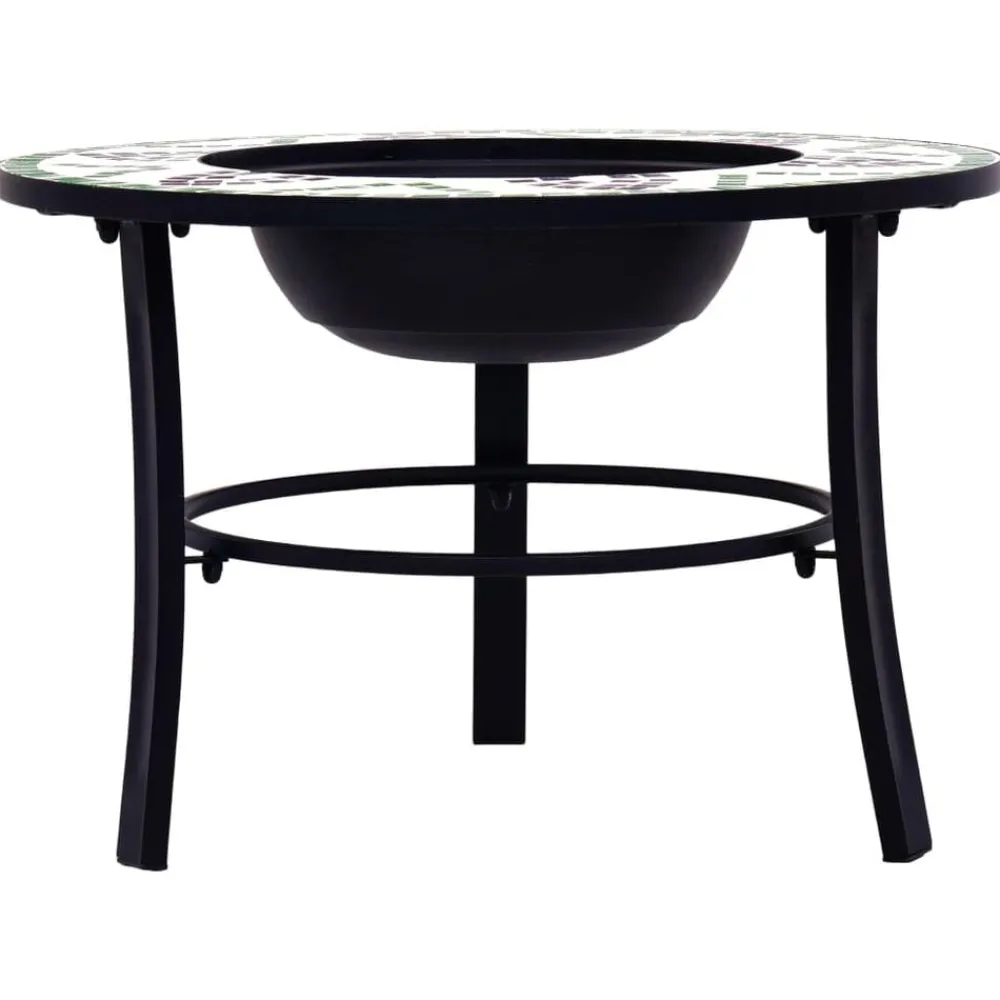 Cheminées-vidaXL Foyer mosaïque 68 cm Céramique Vert