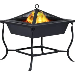 vidaXL Foyer Noir 42x42x45 cm Acier