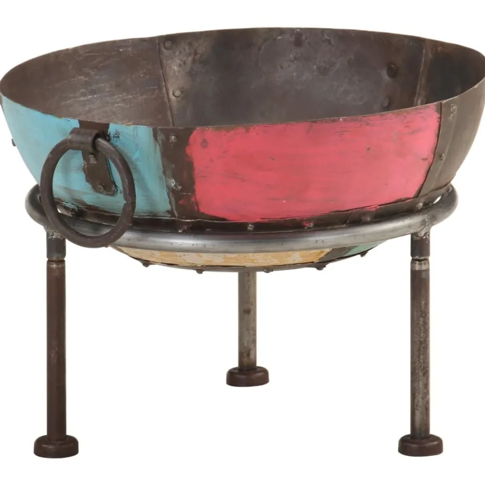 vidaXL Foyer rustique coloré Ø 40 cm Fer