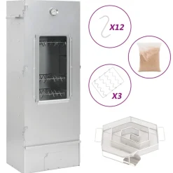 vidaXL Fumoir à four à BBQ générateur de fumée froide acier galvanisé