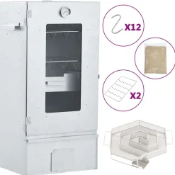 vidaXL Fumoir à four à BBQ générateur de fumée froide acier galvanisé