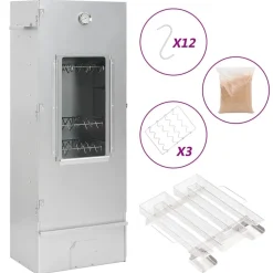 vidaXL Fumoir à four à BBQ générateur de fumée froide acier galvanisé