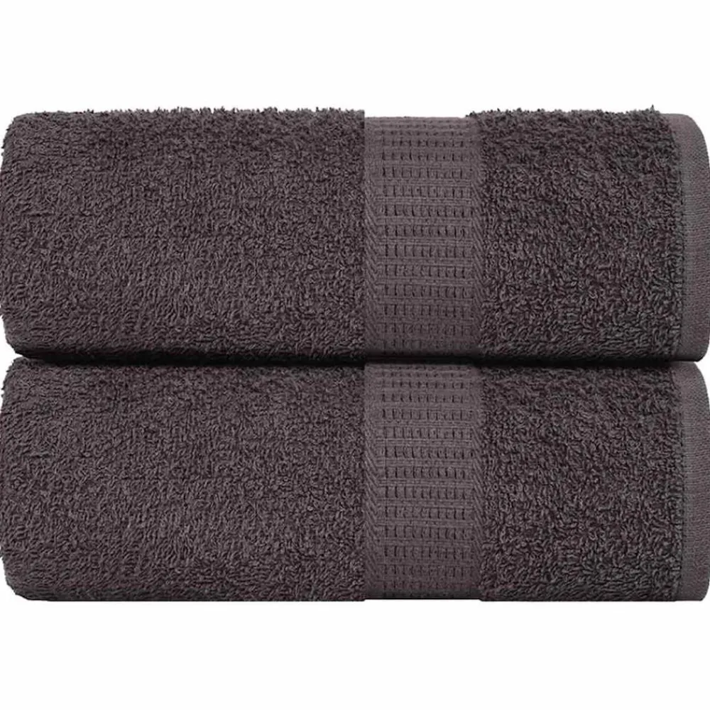 Linge-vidaXL Gants de toilette FROGN 2 pcs 15x21 cm 360 g/m² Anthracite