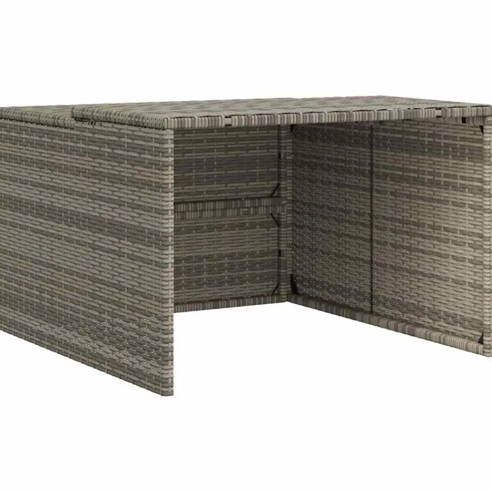 Pelouses & Jardins-vidaXL Garage pour robot tondeuse 86x90x52/57 cm résine tressée Gris