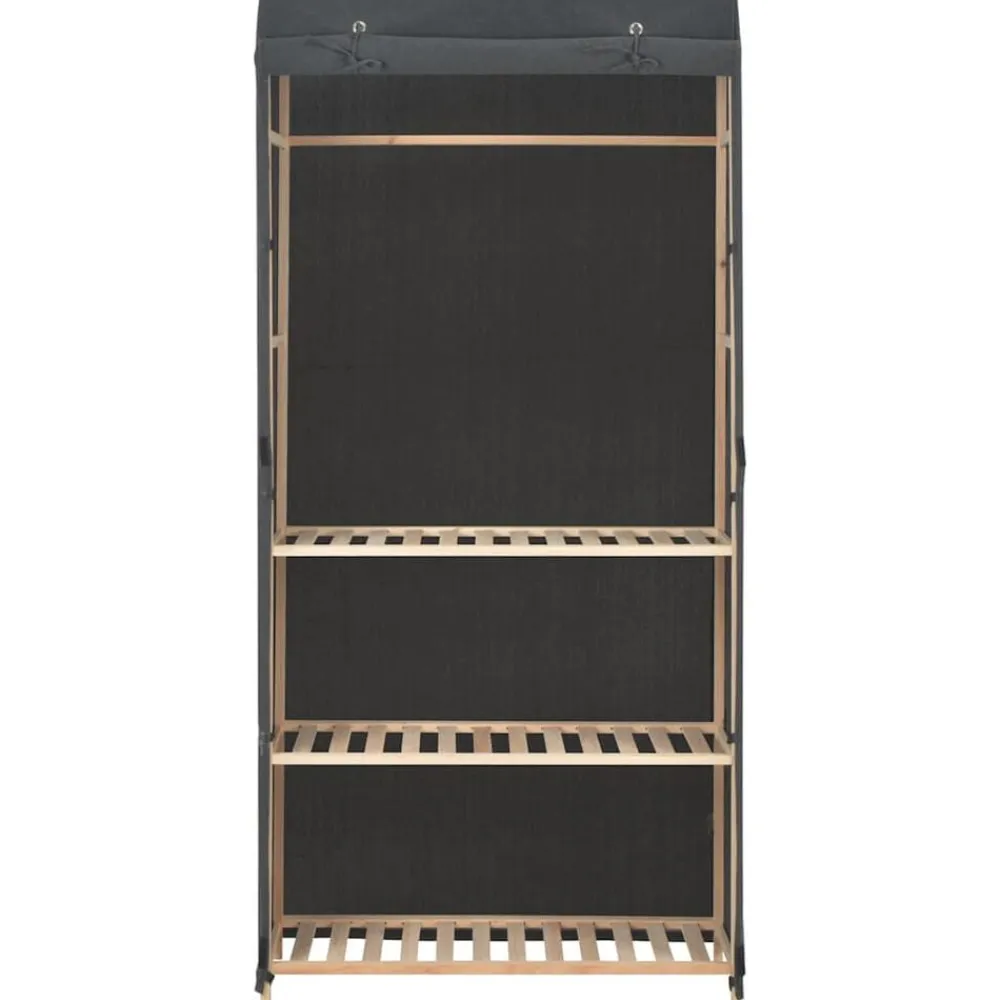Armoires & Meubles De Rangement-vidaXL Garde-robe à 3 niveaux 79 x 40 x 170 cm Tissu Gris