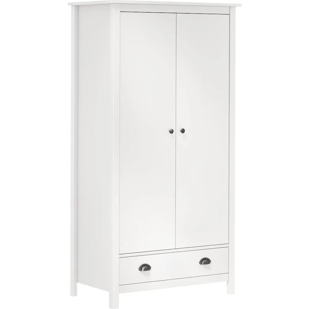 Armoires & Meubles De Rangement-vidaXL Garde-robe à 2 portes Hill 89x50x170cm Bois de pin solide Blanc