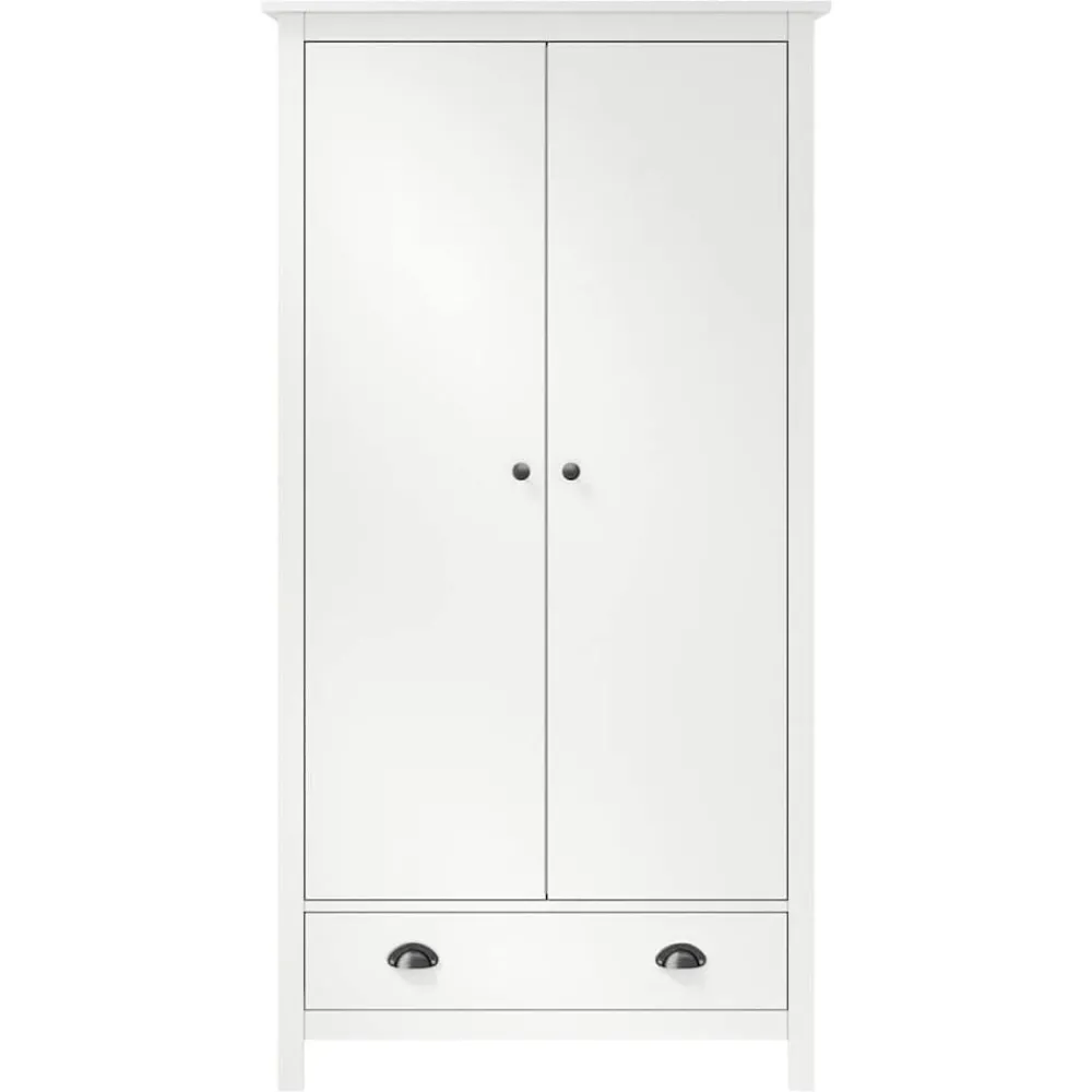 Armoires & Meubles De Rangement-vidaXL Garde-robe à 2 portes Hill 89x50x170cm Bois de pin solide Blanc