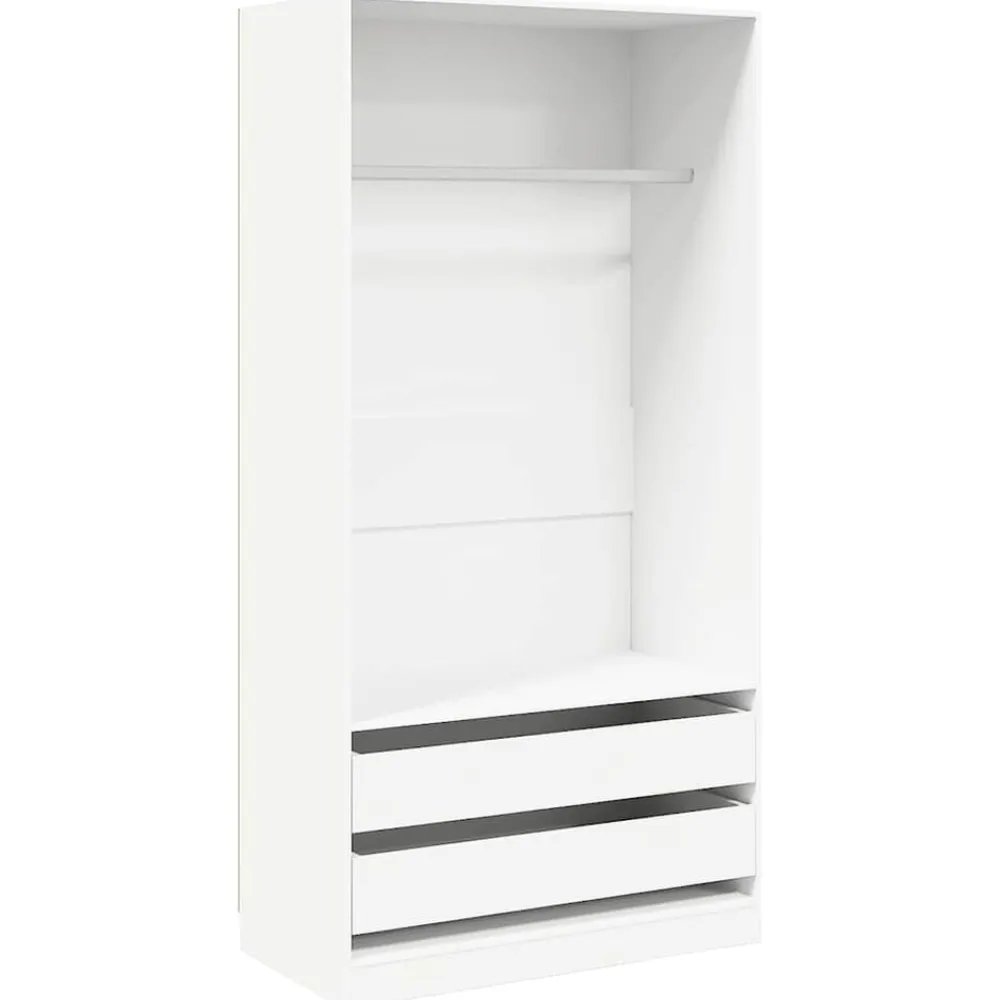 Armoires & Meubles De Rangement-vidaXL Garde-robe 100x50x200 cm Bois d'ingénierie Blanc