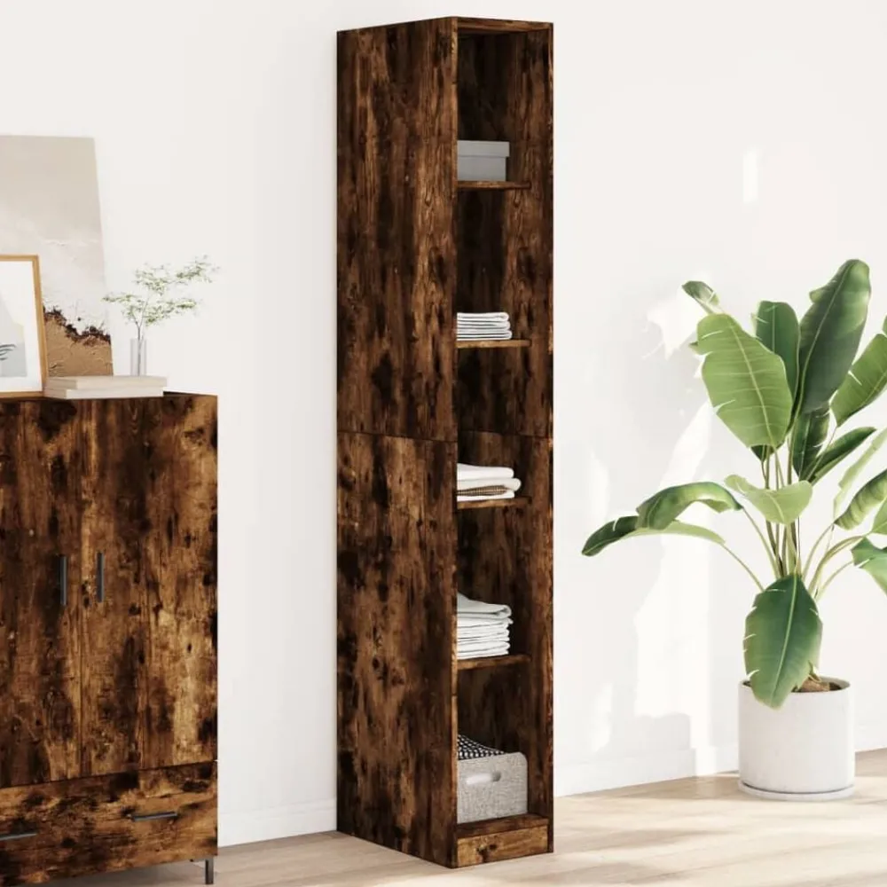 Armoires & Meubles De Rangement-vidaXL Garde-robe chêne fumé 30x50x200 cm bois d'ingénierie Chêne fumé