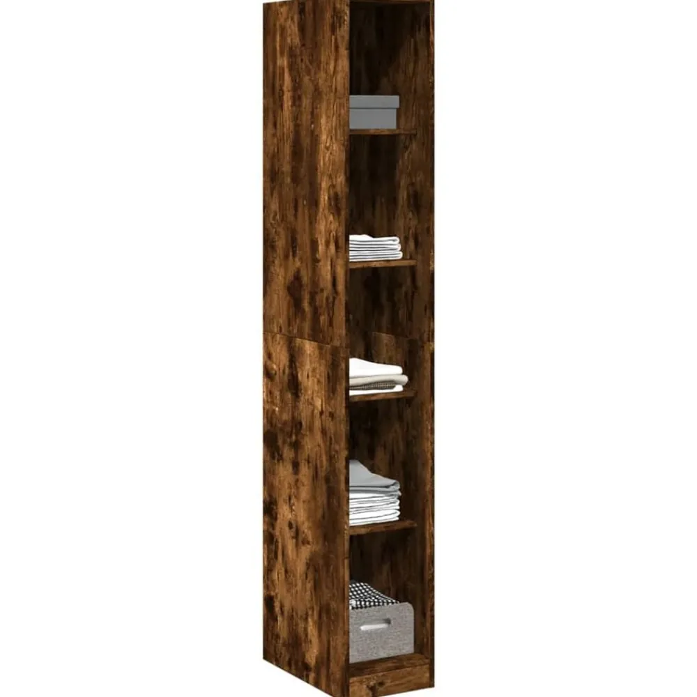 Armoires & Meubles De Rangement-vidaXL Garde-robe chêne fumé 30x50x200 cm bois d'ingénierie Chêne fumé