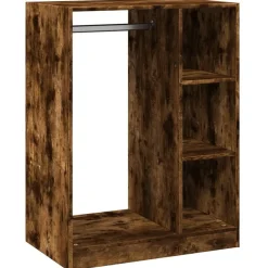 Produits Ménagers-vidaXL Garde-robe chêne fumé 77x48x102 cm bois d'ingénierie Chêne fumé