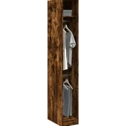 vidaXL Garde-robe chêne fumé 30x50x200 cm bois d'ingénierie