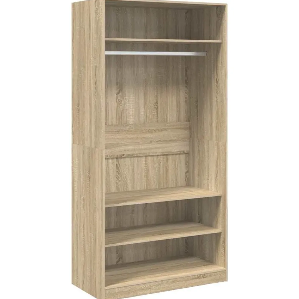 Armoires & Meubles De Rangement-vidaXL Garde-robe Chêne sonoma 100x50x200 cm Bois d'ingénierie Chêne sonoma