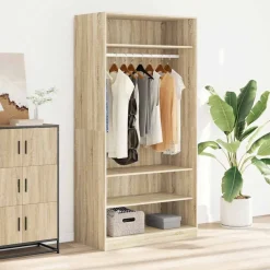 Armoires & Meubles De Rangement-vidaXL Garde-robe Chêne sonoma 100x50x200 cm Bois d'ingénierie Ch&ecirc;ne sonoma