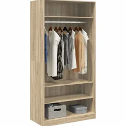 Armoires & Meubles De Rangement-vidaXL Garde-robe Chêne sonoma 100x50x200 cm Bois d'ingénierie Chêne sonoma