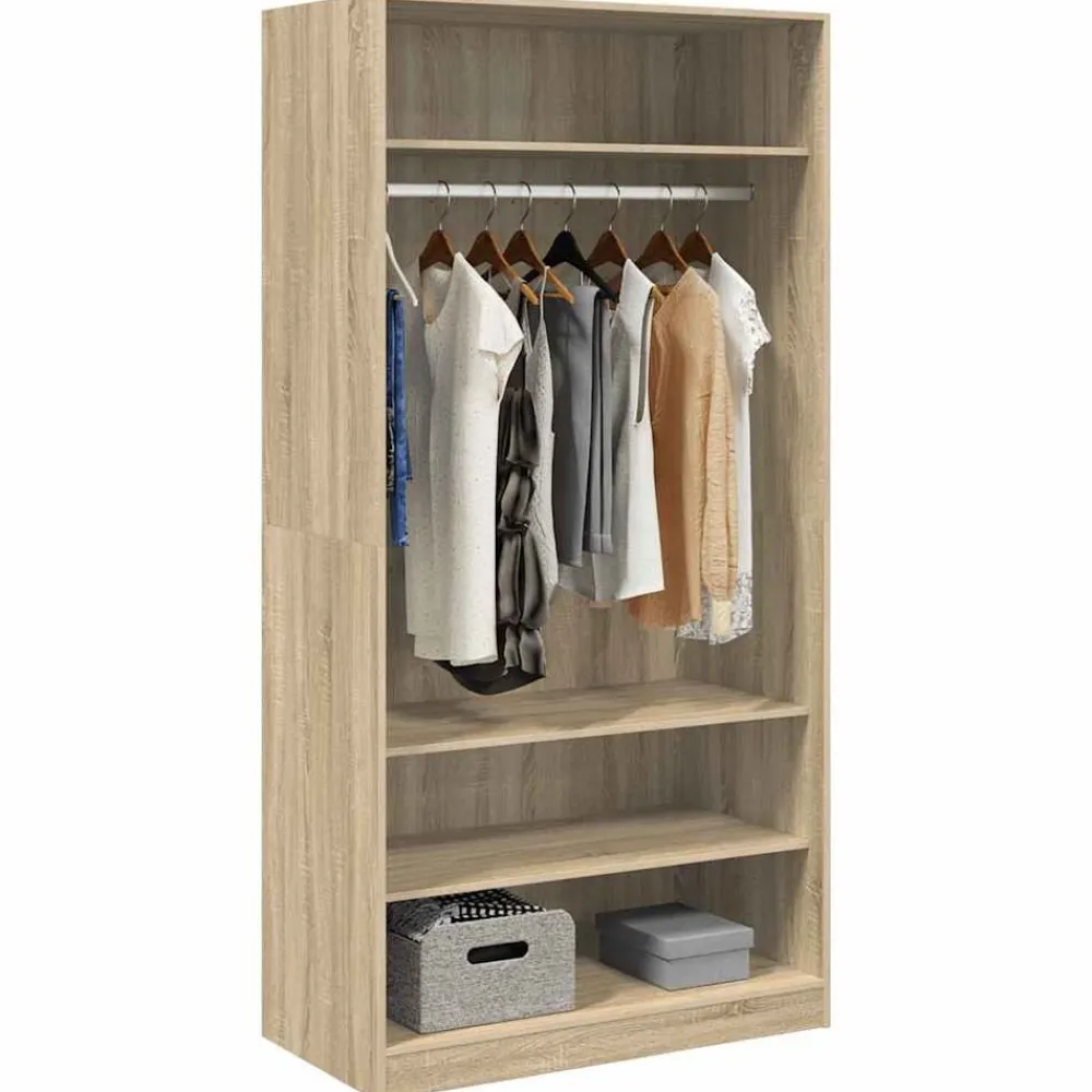 Armoires & Meubles De Rangement-vidaXL Garde-robe Chêne sonoma 100x50x200 cm Bois d'ingénierie Chêne sonoma