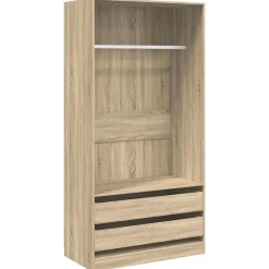 Armoires & Meubles De Rangement-vidaXL Garde-robe Chêne sonoma 100x50x200 cm Bois d'ingénierie Chêne sonoma