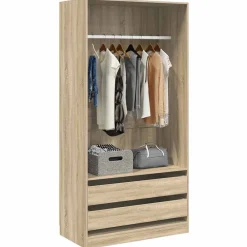 Armoires & Meubles De Rangement-vidaXL Garde-robe Chêne sonoma 100x50x200 cm Bois d'ingénierie Chêne sonoma