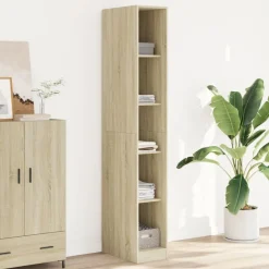 Armoires & Meubles De Rangement-vidaXL Garde-robe chêne sonoma 30x50x200 cm bois d'ingénierie Ch&ecirc;ne sonoma