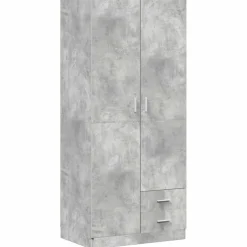 Armoires & Meubles De Rangement-vidaXL Garde-robe 80x52x180 cm Aggloméré Gris béton