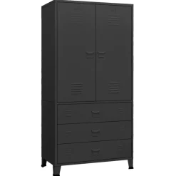 Armoires & Meubles De Rangement-vidaXL Garde-robe industrielle 90x50x180 cm Métal Noir
