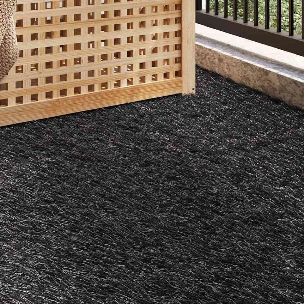 Décorations-vidaXL Gazon artificiel 200 x 100 x 4 cm PP & PE Noir