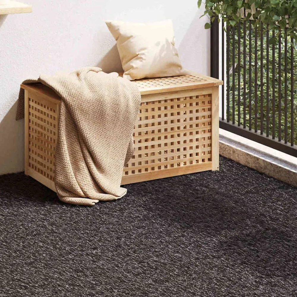 Décorations-vidaXL Gazon artificiel 200 x 100 x 3 cm PP & PE Noir
