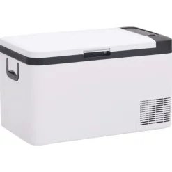 vidaXL Glacière avec poignée noir et blanc 25 L PP et PE