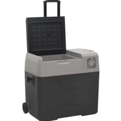 Arts De La Table & Arts Culinaires-vidaXL Glacière avec roue et adaptateur noir et gris 30L polypropylène