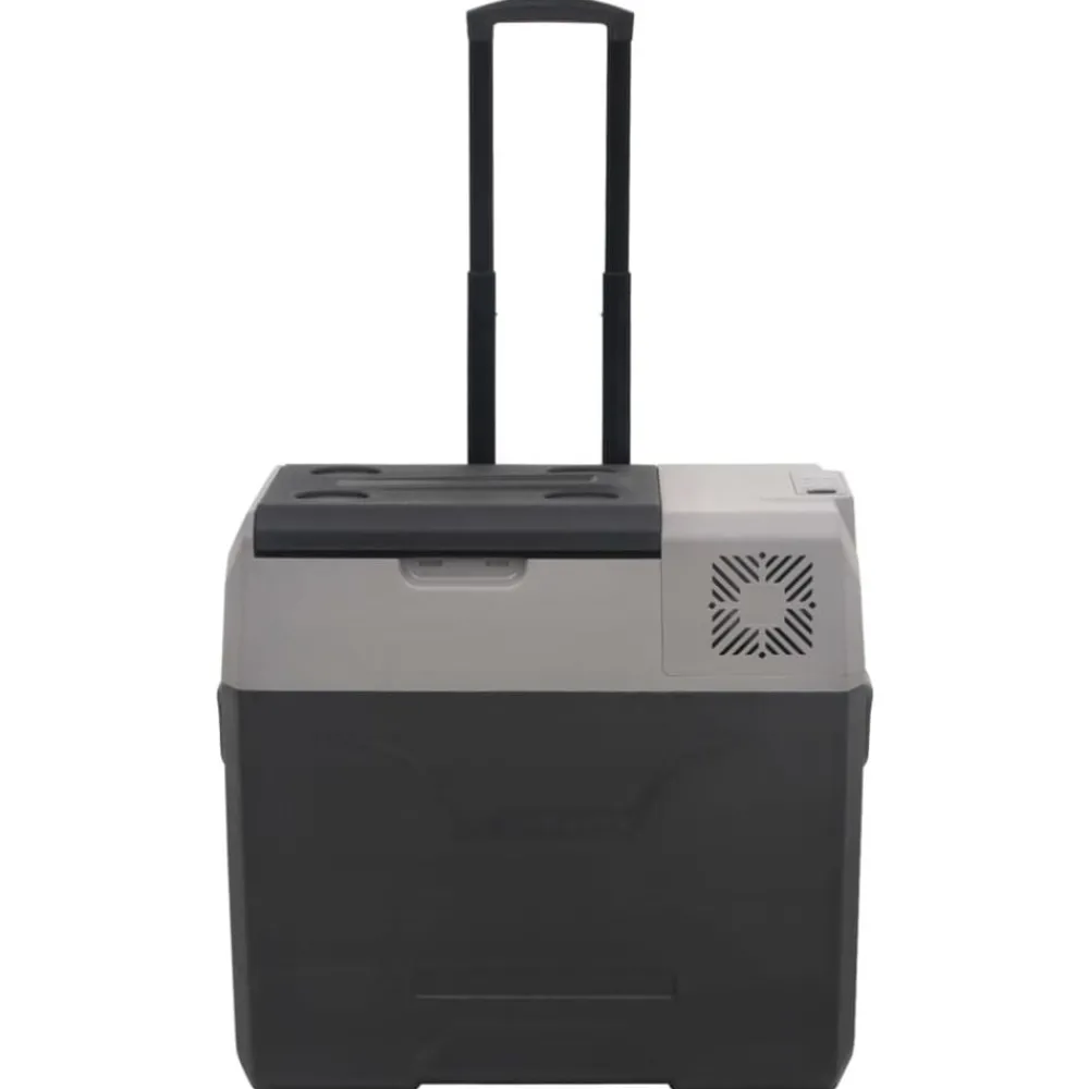 Arts De La Table & Arts Culinaires-vidaXL Glacière avec roue et poignée noir et gris 50 L polypropylène