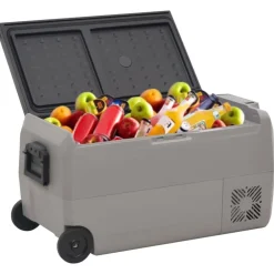 Arts De La Table & Arts Culinaires-vidaXL Glacière avec roue et adaptateur noir et gris 36 L PP et PE
