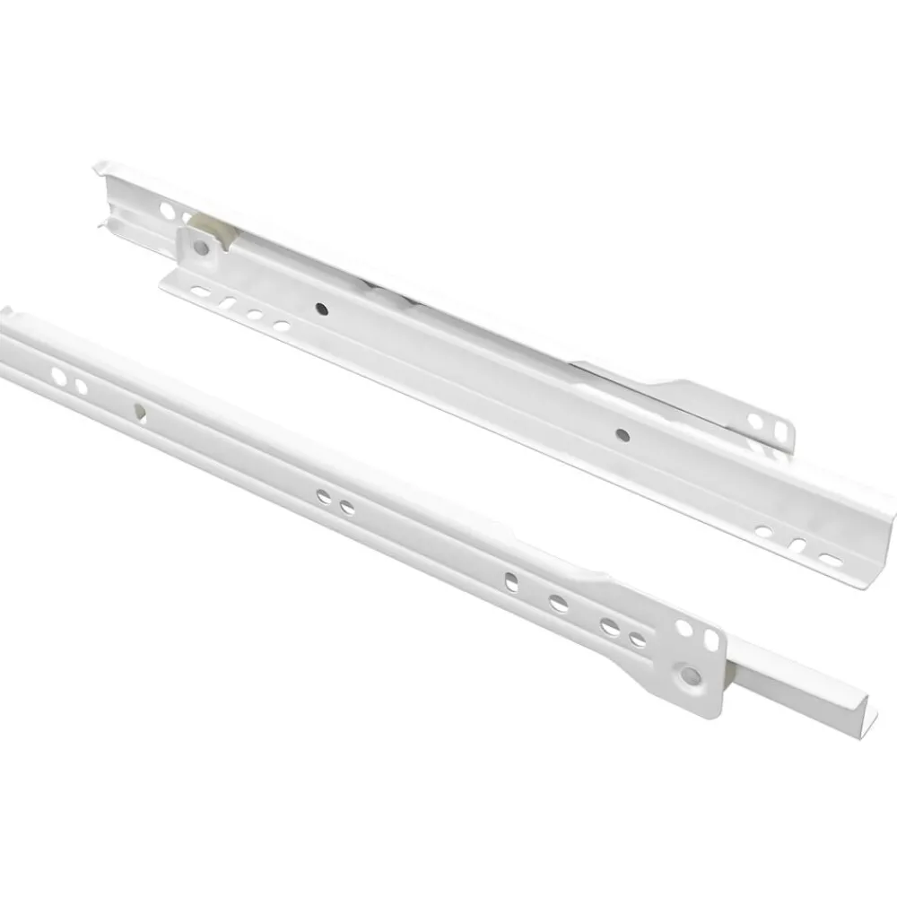 vidaXL Glissière de tiroir 2 pcs Blanc 250 mm Acier