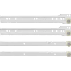 vidaXL Glissière de tiroir 2 pcs Blanc 250 mm Acier