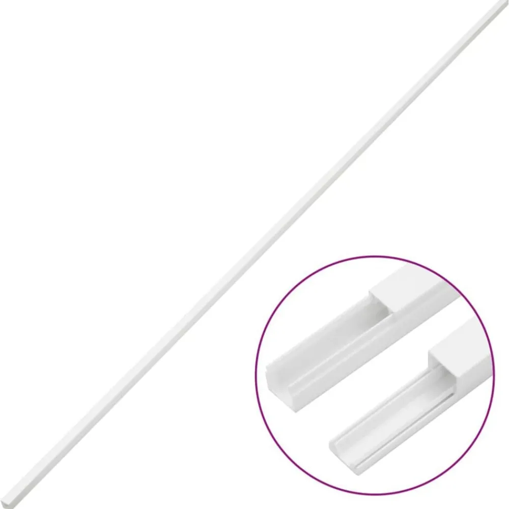 vidaXL Goulotte de câble 10x10 mm 10 m PVC