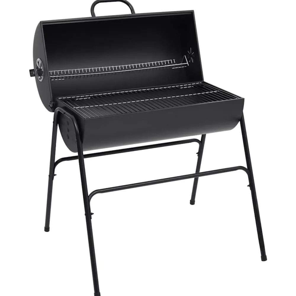 vidaXL Gril à baril avec 2 grilles de cuisson Noir 80x95x90 cm Acier