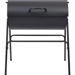 vidaXL Gril à baril avec 2 grilles de cuisson Noir 80x95x90 cm Acier