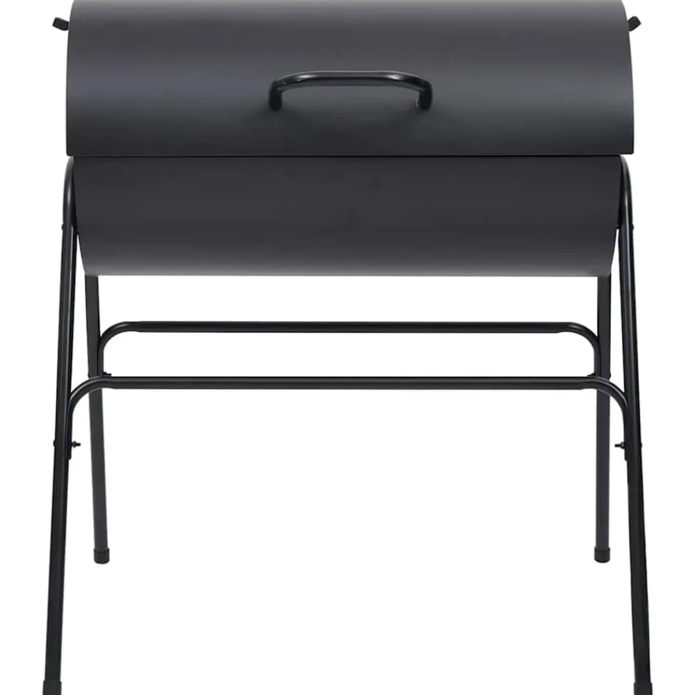 vidaXL Gril à baril avec 2 grilles de cuisson Noir 80x95x90 cm Acier