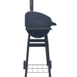 vidaXL Gril barbecue au charbon avec étagère inférieure Noir
