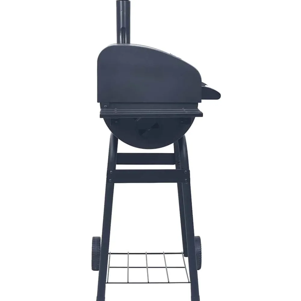 vidaXL Gril barbecue au charbon avec étagère inférieure Noir